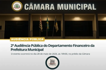 2ª Audiência Pública do Departamento Financeiro da Prefeitura Municipal